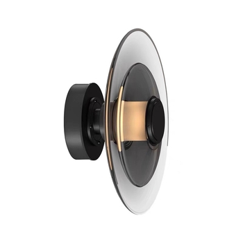 Lampa de perete cu abajur din sticlă, corp din metal, LED, 220V, stil lux discret