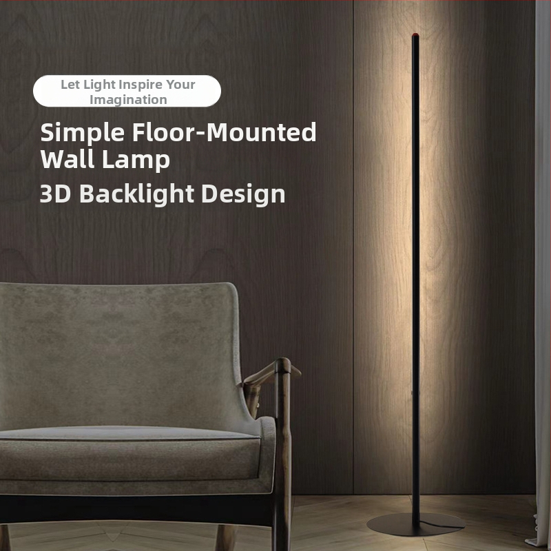 Stojanová lampa LED, nordický minimalistický dizajn do obývačky alebo spálne, 50 LED, hliníkové telo, polykarbonátové tienidlo, diaľkové ovládanie