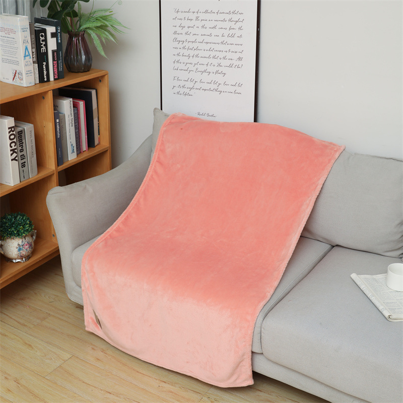 Κουβέρτα φλανελ, μονόχρωμη, πολυεστερική ίνα, βάρος κάτω από 300 g, κατάλληλη για τέσσερις εποχές, με προσαρμοσμένη επεξεργασία