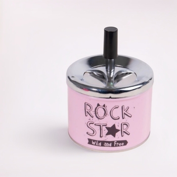 Пепелник с капак, автомобилно монтиран ветроустойчив метален, 6 броя в кутия, печат на лого възможен, модерен минималистичен стил