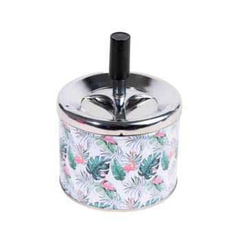 Пепелник с капак, автомобилно монтиран ветроустойчив метален, 6 броя в кутия, печат на лого възможен, модерен минималистичен стил