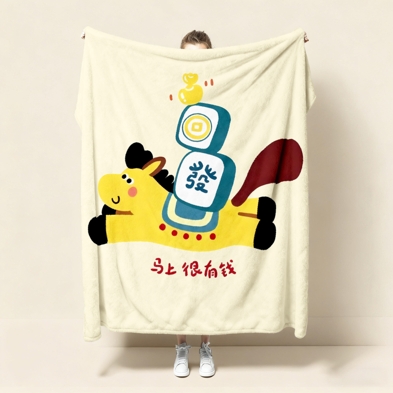 Κουβέρτα φλανελ με σχέδιο κινουμένων σχεδίων, κατάλληλη για όλες τις εποχές, ελαφριά, βάρος κάτω από 300 g