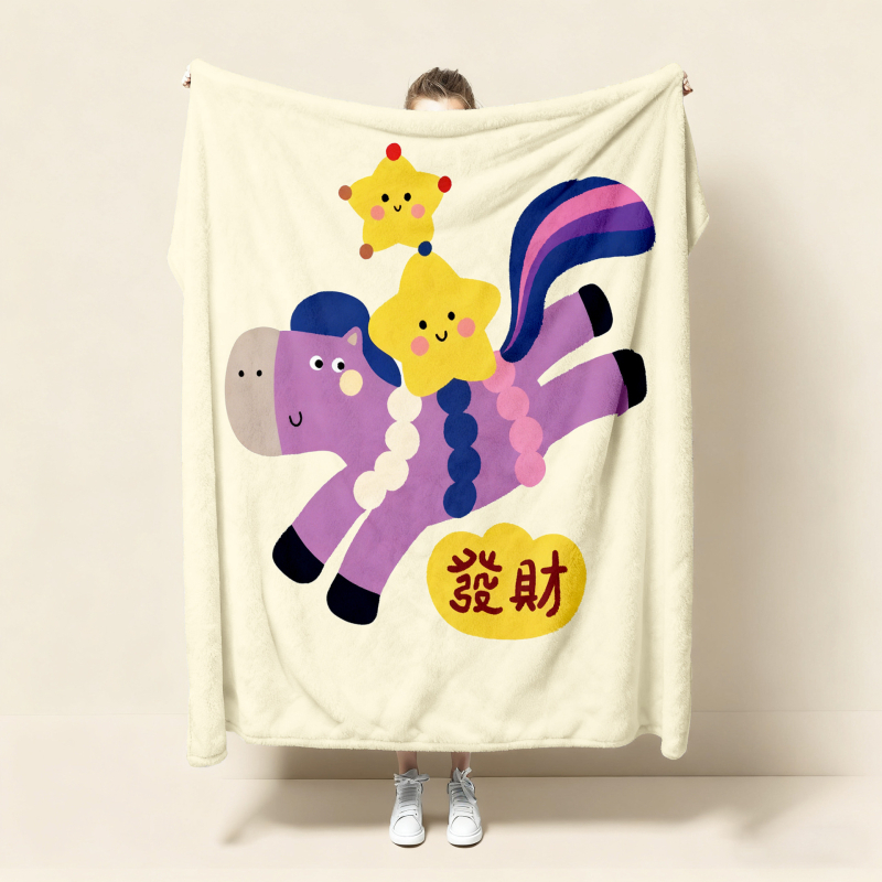 Κουβέρτα φλανελ με σχέδιο κινουμένων σχεδίων, κατάλληλη για όλες τις εποχές, ελαφριά, βάρος κάτω από 300 g