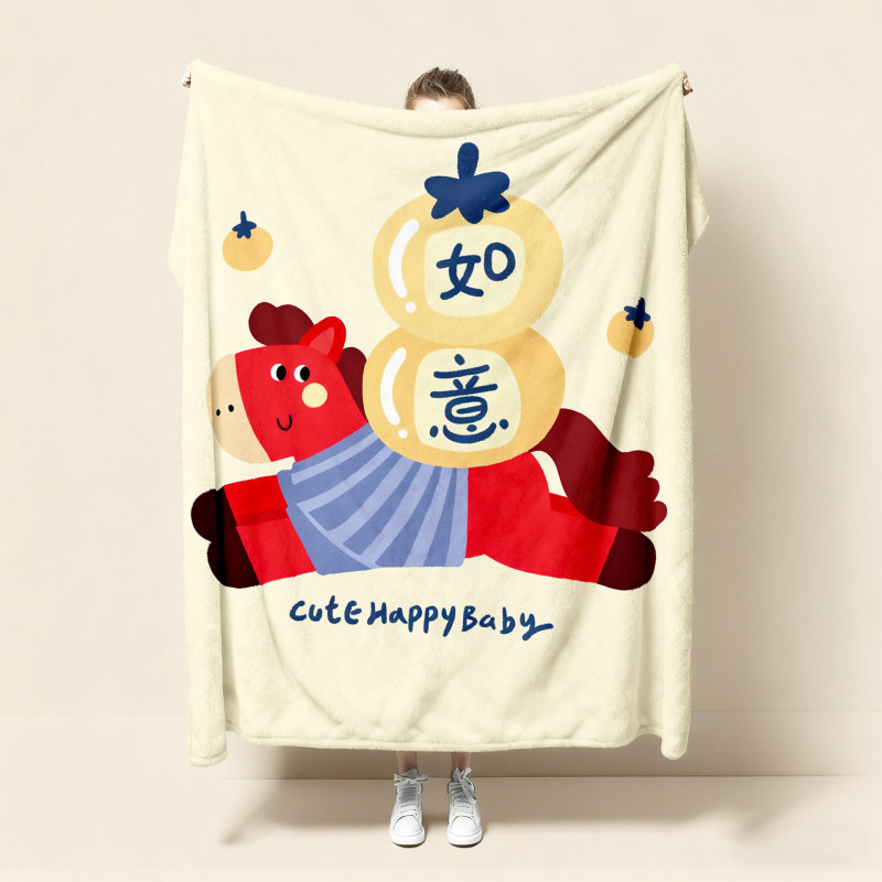 Κουβέρτα φλανελ με σχέδιο κινουμένων σχεδίων, κατάλληλη για όλες τις εποχές, ελαφριά, βάρος κάτω από 300 g