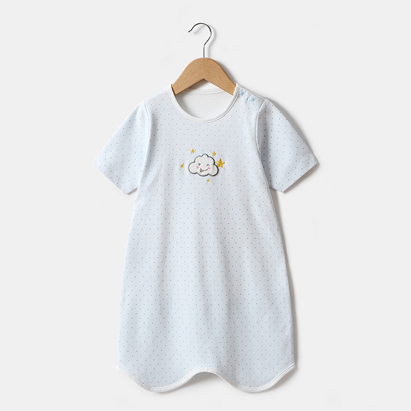 Dječja spavaća vreća za bebe, 100% pamuk, kratki rukavi, odvojene noge, duljina 80 cm