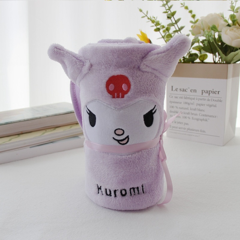 Κουβέρτα με Μαξιλάρι Καρτούν – 120 g coral fleece, σχέδιο κινούμενων σχεδίων, άνοιξη–φθινόπωρο, φορητό για ύπνο/ταξίδι/αυτοκίνητο