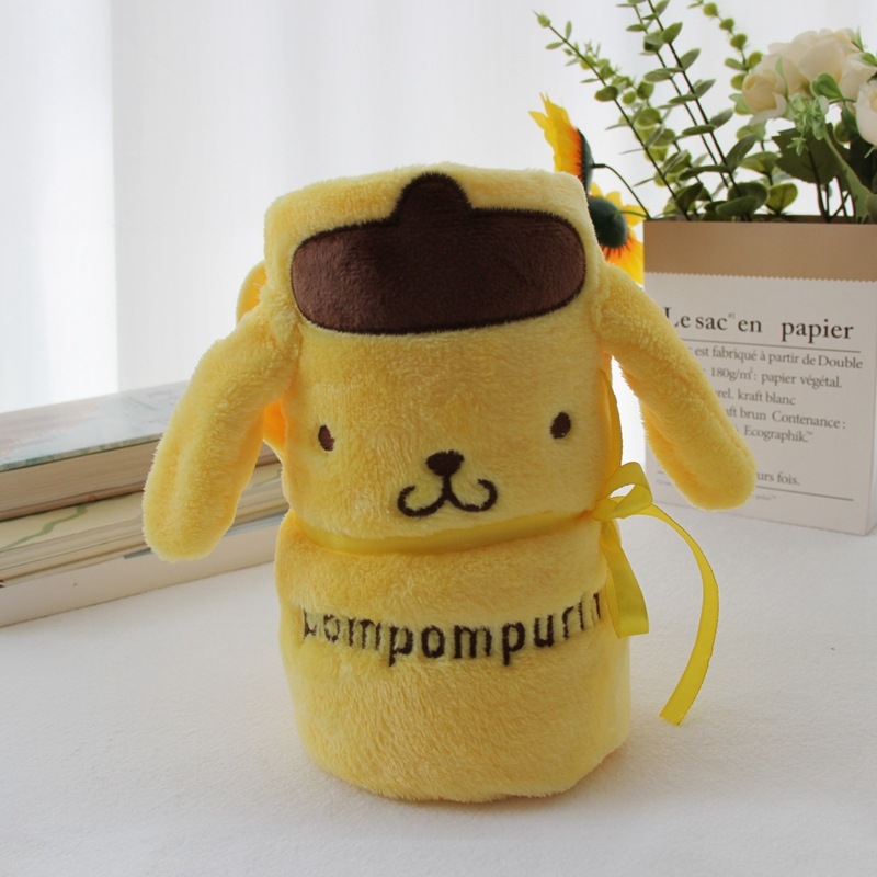 Κουβέρτα με Μαξιλάρι Καρτούν – 120 g coral fleece, σχέδιο κινούμενων σχεδίων, άνοιξη–φθινόπωρο, φορητό για ύπνο/ταξίδι/αυτοκίνητο