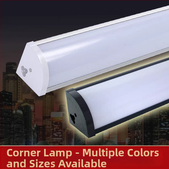 LED μακρύ τοίχου φωτιστικό, επιφανειακή τοποθέτηση σε δεξιά γωνία, τρίγωνος σχεδιασμός, PVC σκιά, 220V, βάση E40, συνδεδεμένο με Tmall Elf