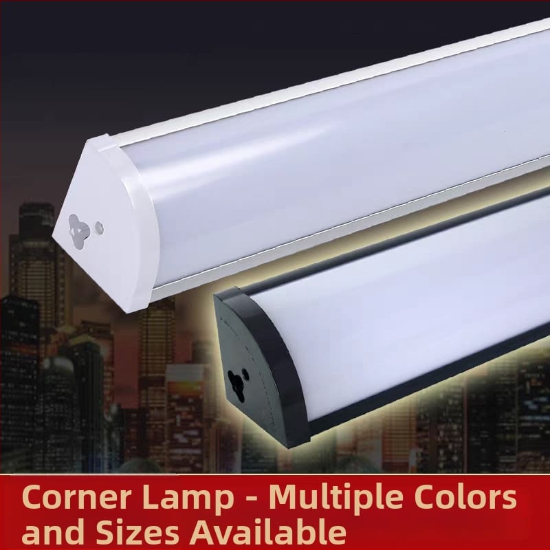 LED μακρύ τοίχου φωτιστικό, επιφανειακή τοποθέτηση σε δεξιά γωνία, τρίγωνος σχεδιασμός, PVC σκιά, 220V, βάση E40, συνδεδεμένο με Tmall Elf