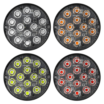 Okruglo LED strob svjetlo s 14 LED, 12-24V, aluminijsko kućište, za policijska vozila, intervencijska vozila i vozila hitne pomoći