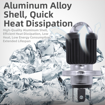 LED προβολέας για ηλεκτρικό τρίκυκλο – διπλός σφιγκτήρας, υψηλή και χαμηλή δέσμη, 5000 lm, 12 V, IP21