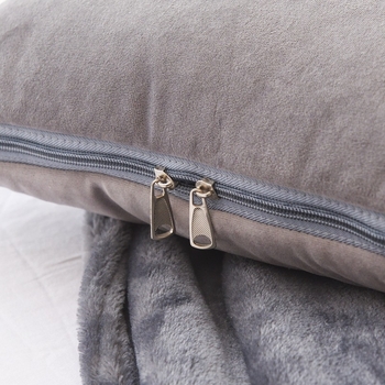 Dvostruki jastuk-deka za auto i dom — šivanje splicing, pliš pokrov, punjenje od poliesterskih vlakana, prilagodljivo, moderan nordijski stil