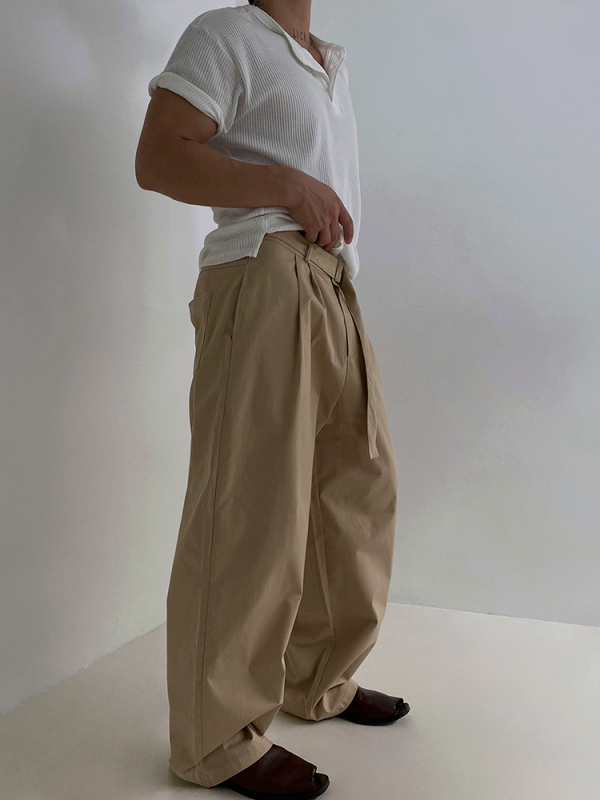 Muška majica kratkih rukava, korejski stil, pulover, V izrez, 65% poliester / 35% pamuk, 220–240 g/m²