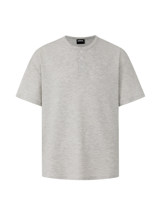 Muška majica kratkih rukava, korejski stil, pulover, V izrez, 65% poliester / 35% pamuk, 220–240 g/m²
