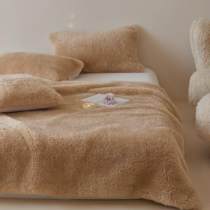 Κασμιρινο-μαλλί κουβέρτα, μονόχρωμο σχέδιο, χειμώνας, συρρίκνωση 3-5%, μοντέρνο μινιμαλιστικό στυλ