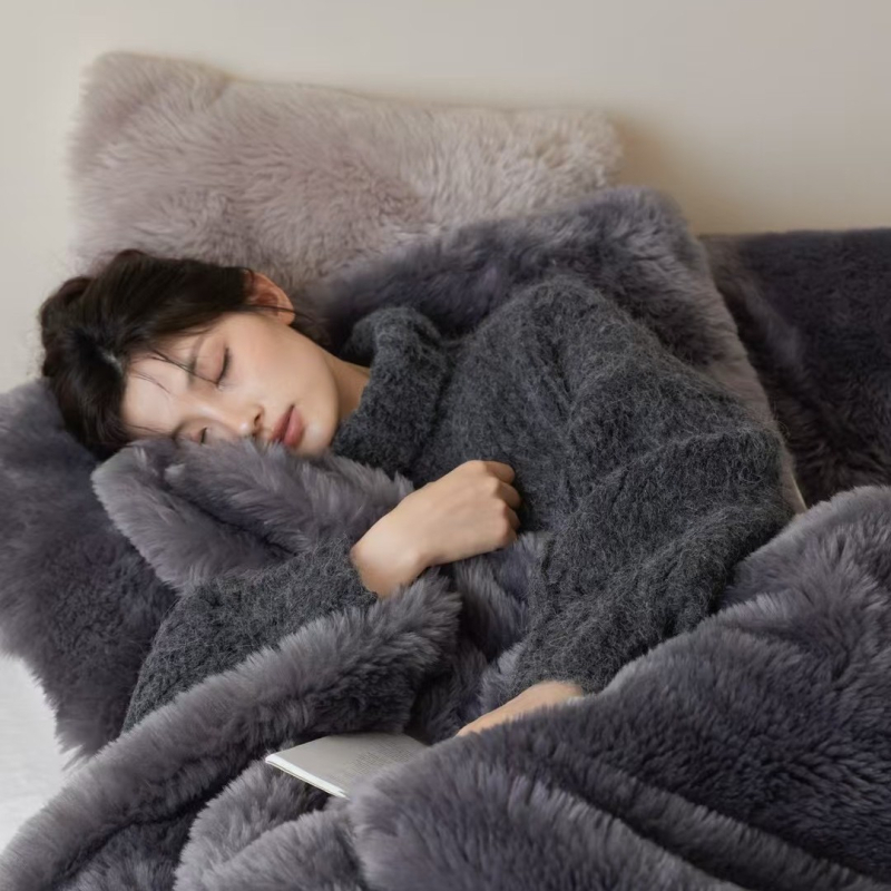 Κασμιρινο-μαλλί κουβέρτα, μονόχρωμο σχέδιο, χειμώνας, συρρίκνωση 3-5%, μοντέρνο μινιμαλιστικό στυλ