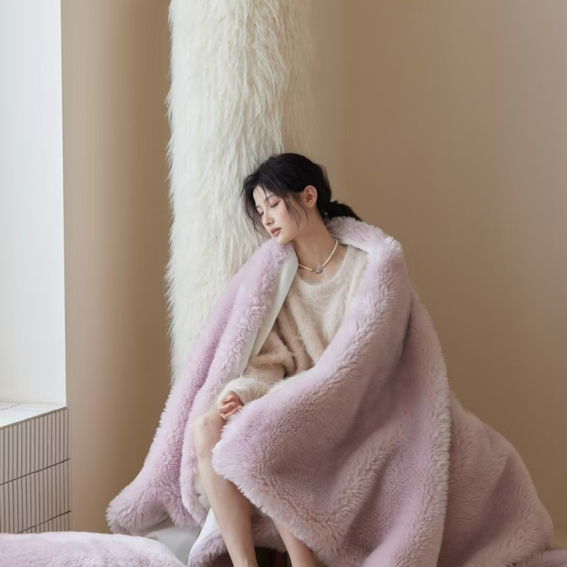 Κασμιρινο-μαλλί κουβέρτα, μονόχρωμο σχέδιο, χειμώνας, συρρίκνωση 3-5%, μοντέρνο μινιμαλιστικό στυλ