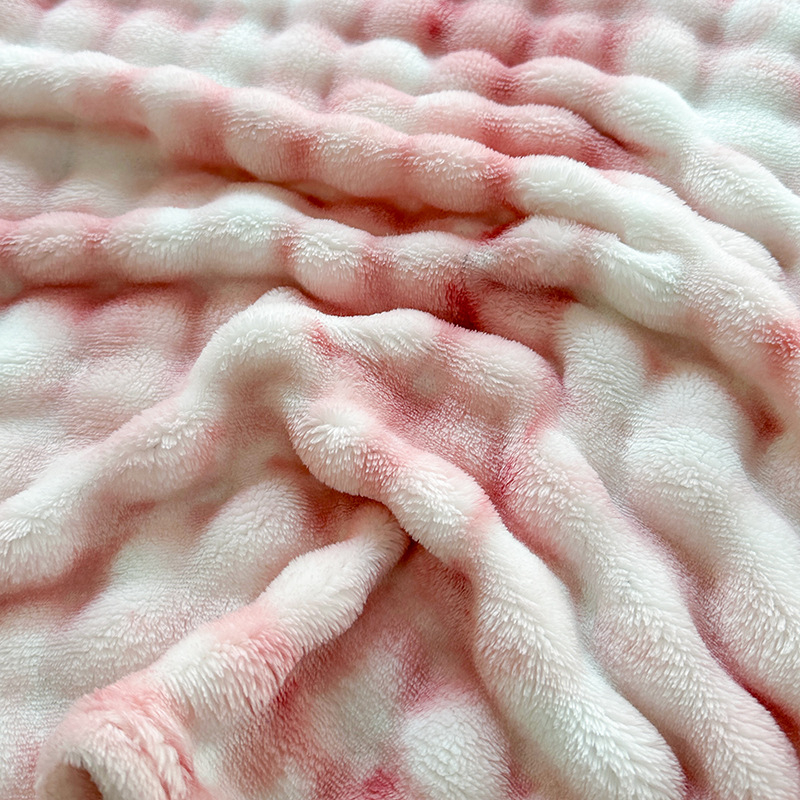 Κουβέρτα φλανέλ με μοτίβο μονόχρωμο, πολυεστέρας, για όλες τις εποχές, μινιμαλιστικό ύφος