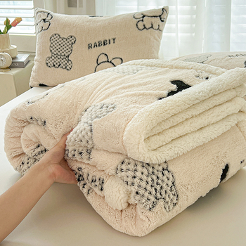 Πολυεστερικό φλανελ πάπλωμα με σχέδιο κινουμένων σχεδίων, θέρμανση για όλη τη σεζόν, ριχτάρι γραφείου και κοιτώνα