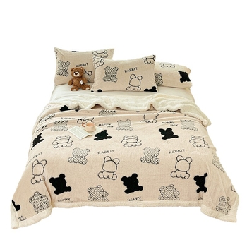 Πολυεστερικό φλανελ πάπλωμα με σχέδιο κινουμένων σχεδίων, θέρμανση για όλη τη σεζόν, ριχτάρι γραφείου και κοιτώνα