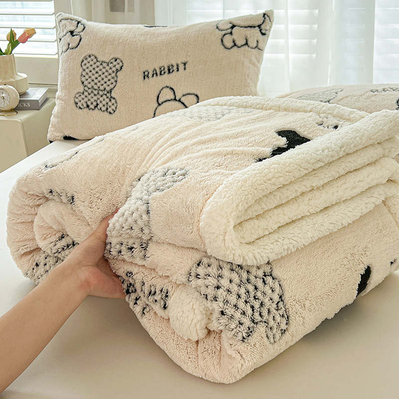 Πολυεστερικό φλανελ πάπλωμα με σχέδιο κινουμένων σχεδίων, θέρμανση για όλη τη σεζόν, ριχτάρι γραφείου και κοιτώνα