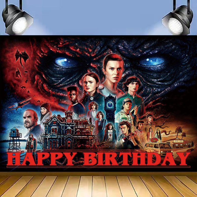 Vinil pozadina s temom Stranger Things za foto snimanje, model YM514