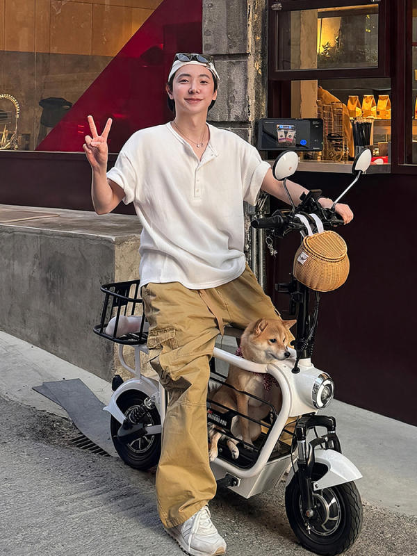 Pamut waffle textúrájú póló, lazább szabás, rövid ujjú, nyár 2025