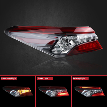 Toyota Camry 2021-2024 US verzióhoz hátsó lámpa készlet – belső és külső lámpák SE/LE/XSE/XLE kivitelek, modellek 81150-06G30/81110-06G30, 24V, 55W, PC ház