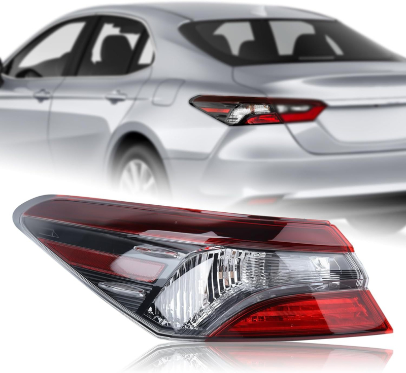 Toyota Camry 2021-2024 US verzióhoz hátsó lámpa készlet – belső és külső lámpák SE/LE/XSE/XLE kivitelek, modellek 81150-06G30/81110-06G30, 24V, 55W, PC ház