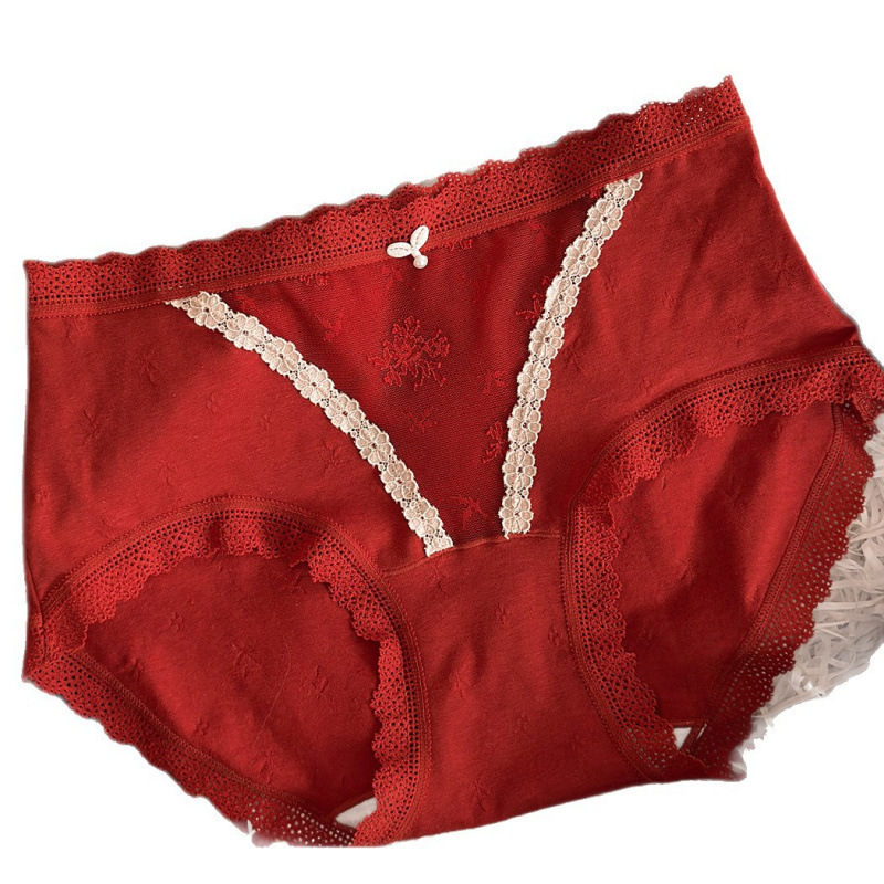 Γυναικείο εσώρουχο από βαμβάκι, μεσαία μέση, διαπνέον, πλεκτό