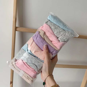 Βαμβακερά γυναικεία εσώρουχα χωρίς ραφές, διαπνέουσα άνεση, μεσαία μέση, ανύψωση γλουτών, δαντελωτή άκρη