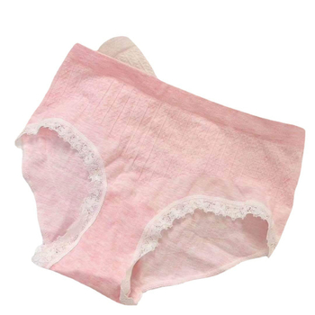 Βαμβακερά γυναικεία εσώρουχα χωρίς ραφές, διαπνέουσα άνεση, μεσαία μέση, ανύψωση γλουτών, δαντελωτή άκρη