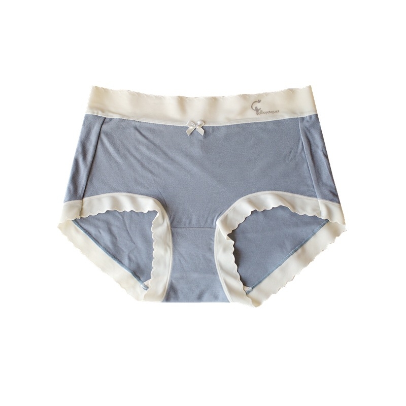 Γυναικείες εσώρουχες με διαπνοή, μεσαίας μέσης, φιόγκο από βισκόζη, επένδυση καβάλου από βαμβάκι
