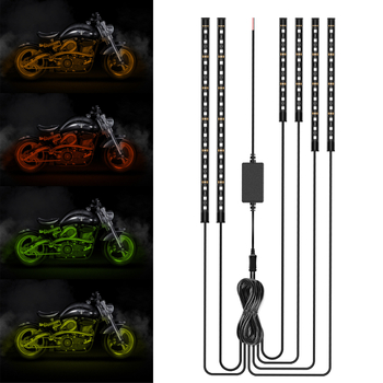 Svjetlo šasije motocikla — PVC, 12V, 15W, 0,3A, Univerzalna kompatibilnost