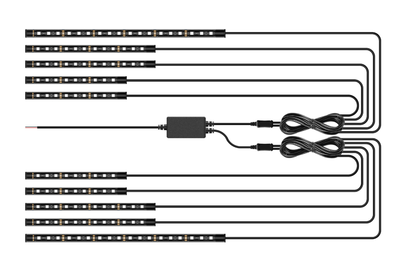 Svjetlo šasije motocikla — PVC, 12V, 15W, 0,3A, Univerzalna kompatibilnost