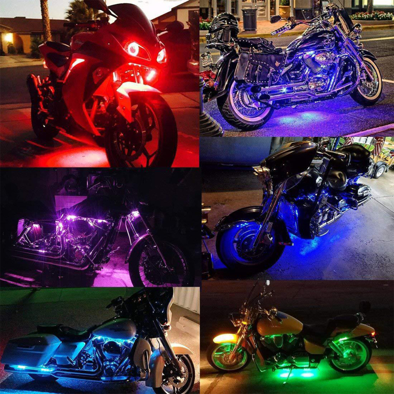 Svjetlo šasije motocikla — PVC, 12V, 15W, 0,3A, Univerzalna kompatibilnost