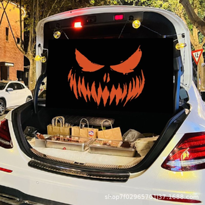Halloween pozadina za fotografiranje proizvoda, dekoracija prtljažnika automobila, materijali: vinilno foto platno / nubuk tkanina / platno zastave