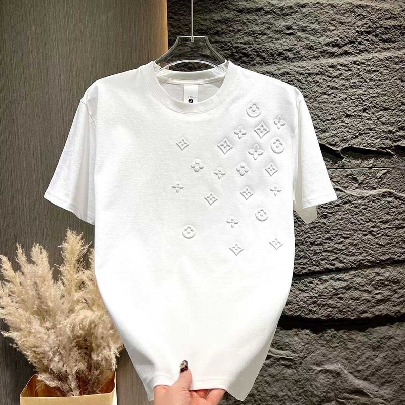 Muška majica kratkih rukava, slim fit, geometrijski jacquard uzorak, prozračni poliester, ljeto 2024