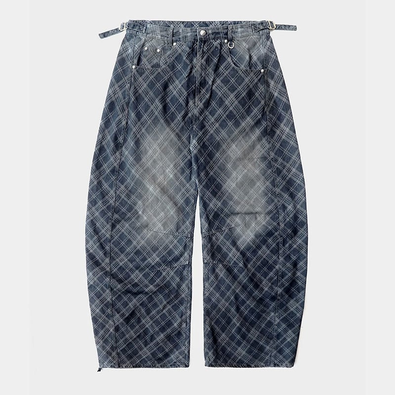 Женски дънки с широк крак от деним, свободна кройка, талия средна височина, 80–90% памук