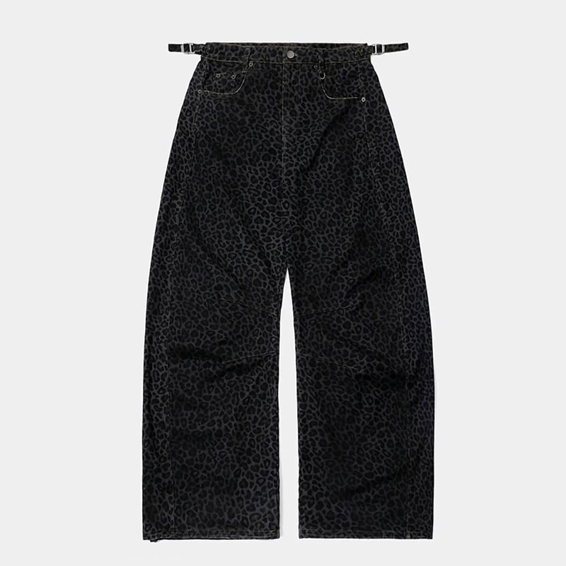 Женски дънки с широк крак от деним, свободна кройка, талия средна височина, 80–90% памук