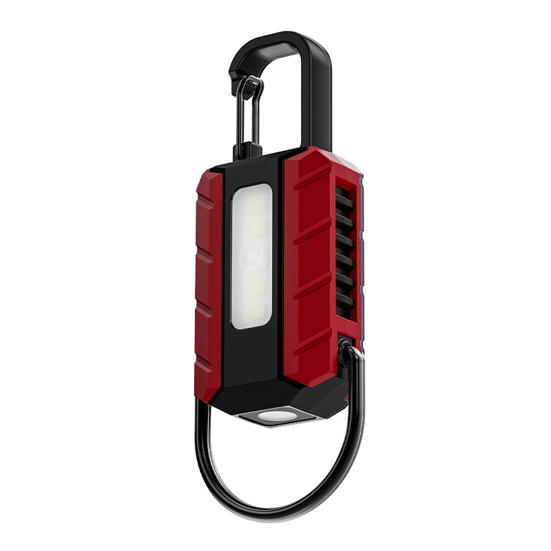 Φακός LED μπρελόκ — επαναφορτιζόμενος, υπερφωτεινός, μαγνητικός, μίνι εξωτερικός φάρος για κατασκήνωση, μπαταρία 400 mAh