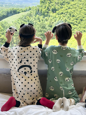 Детски гащеризон за спане с разделени крака – памук-ликра, 95% памук, защита на корема, стил корейски, за възраст 3–8 г., шарки животни/карикатури/точки