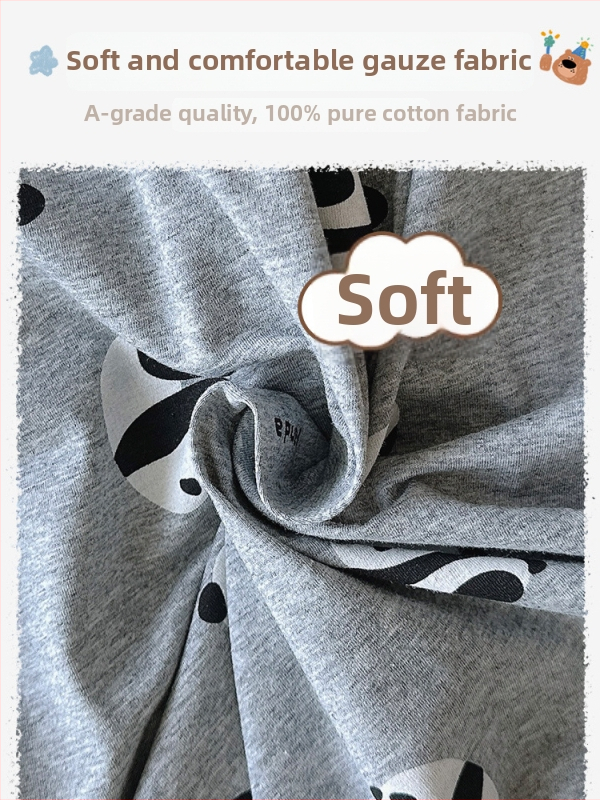 Детски гащеризон за спане с разделени крака – памук-ликра, 95% памук, защита на корема, стил корейски, за възраст 3–8 г., шарки животни/карикатури/точки