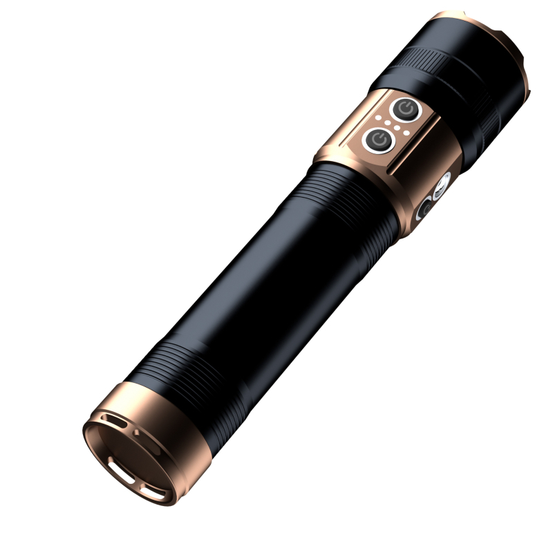 Lanternă exterioră de camping, 70W, baterie 9000mAh, rază peste 500 m, funcție Power Bank, zoom optic