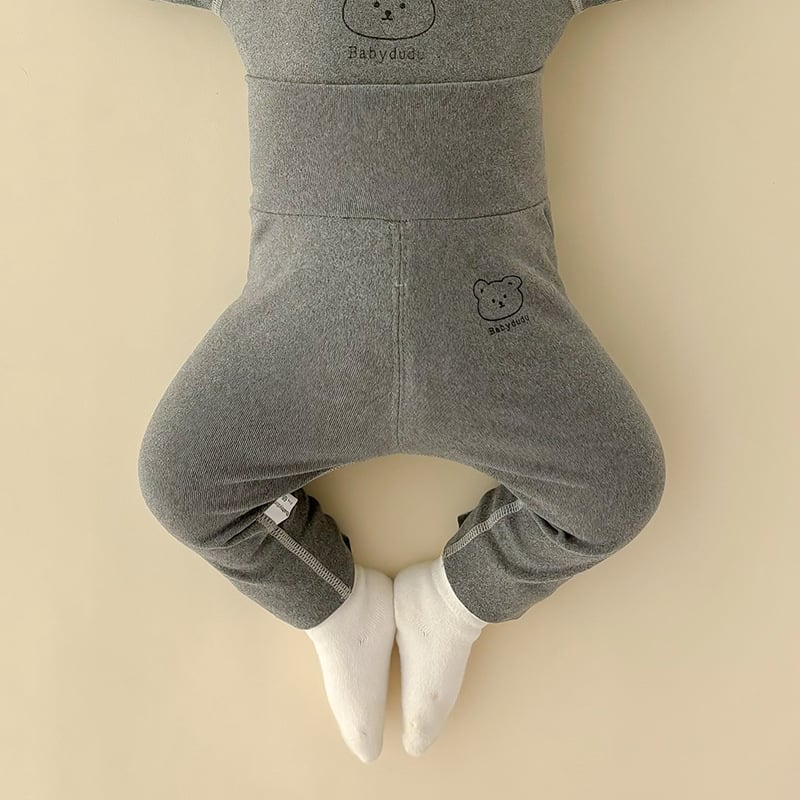 Hlače za bebe za jesen i zimu, visok struk, tople fleecirane, unisex, za novorođenčad