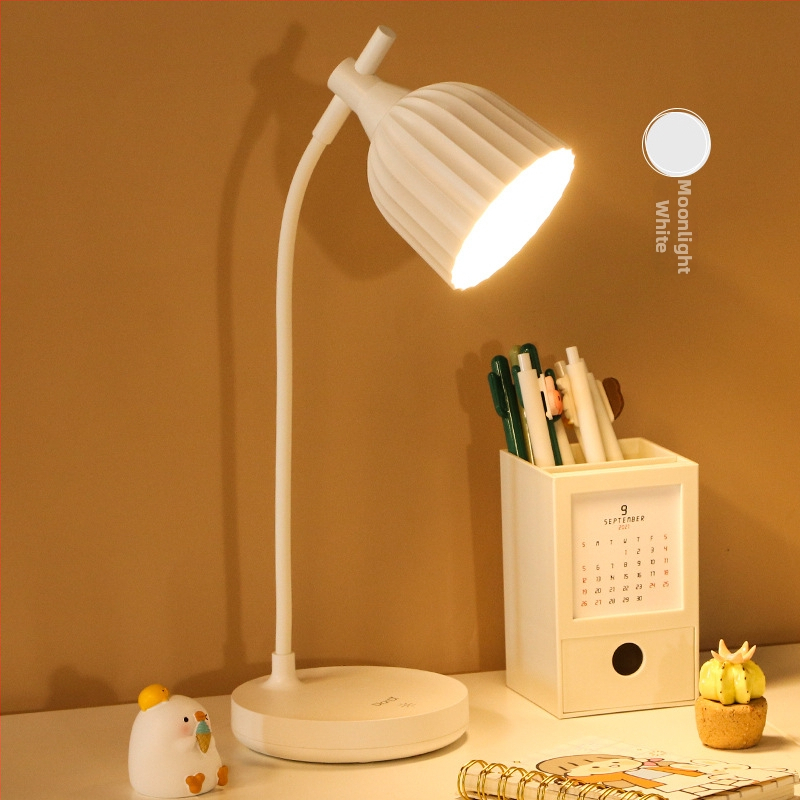 Stolna LED lampa s dodirnim upravljanjem, USB napajanje, LED sa promjenjivom svjetlinom, plastično sjenilo, CRI 80–89