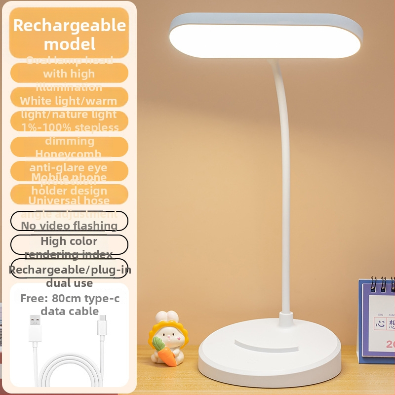 Stolna lampa za učenje s dodirnim prekidačem, 5W, ugrađena litijska baterija, CRI 80–89, napon ≤36V