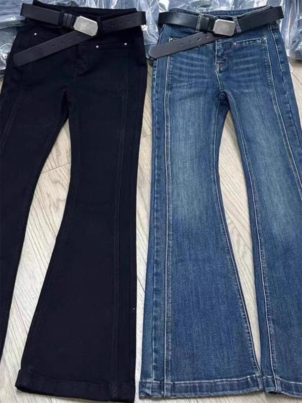 Chenille traperice s fleece-om, visokim strukom, širokim krojem, Spandex