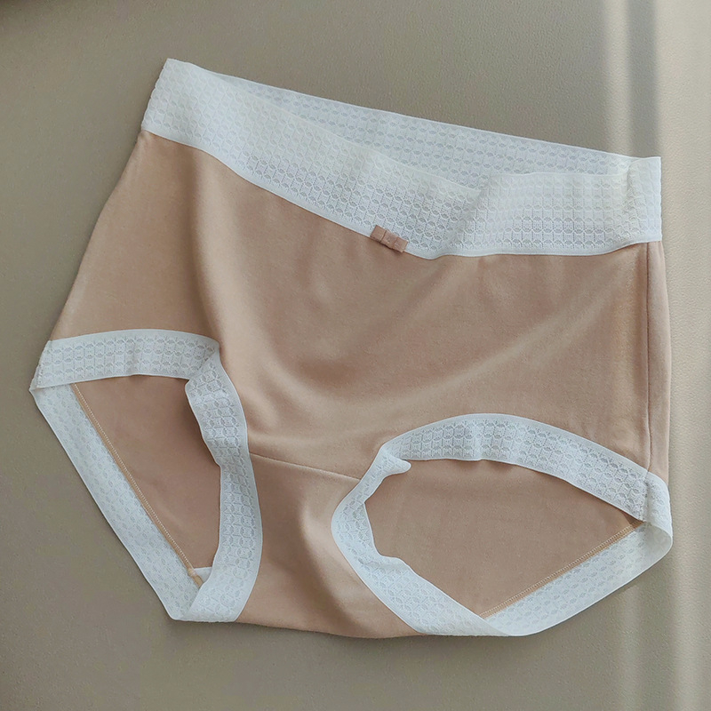 Γυναικείες σλιπ μεσαίας μέσης, διαπνέον ύφασμα, μονόχρωμο σχέδιο, επένδυση καβάλου 100% βαμβάκι, ύφασμα από ίνες αναγεννημένης κυτταρίνης