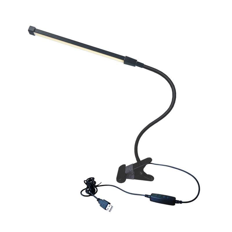 USB-klips LED stolna svjetiljka s zaštitom vida, 10 razina podešavanja jačine svjetla i podešavanje temperature boje